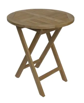  Product image 1 of the product “Round Table | 75 cm Height, Ø 70 cm | Teak Wood, Natural Finish ”